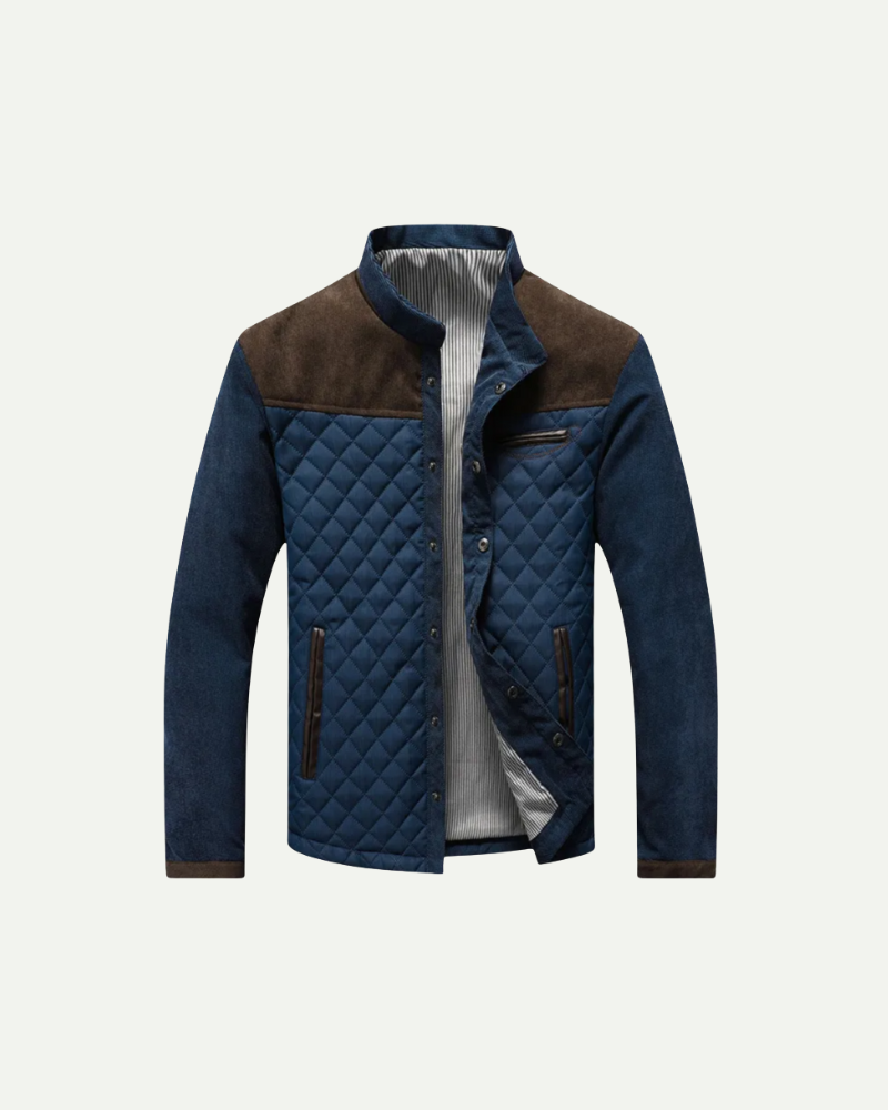Quilted jacket, old money men's outerwear product photo — Belvoirne